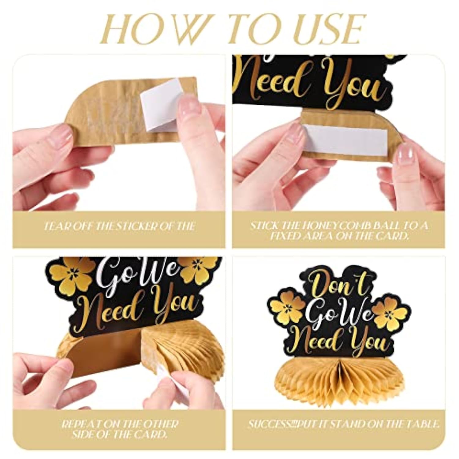 7 Pieces Farewell Party Decorations We Will Miss You Decorations Honeycomb Going Away Party Centerpiece For Coworker Employee Friend Goodbye Retirement Supplies