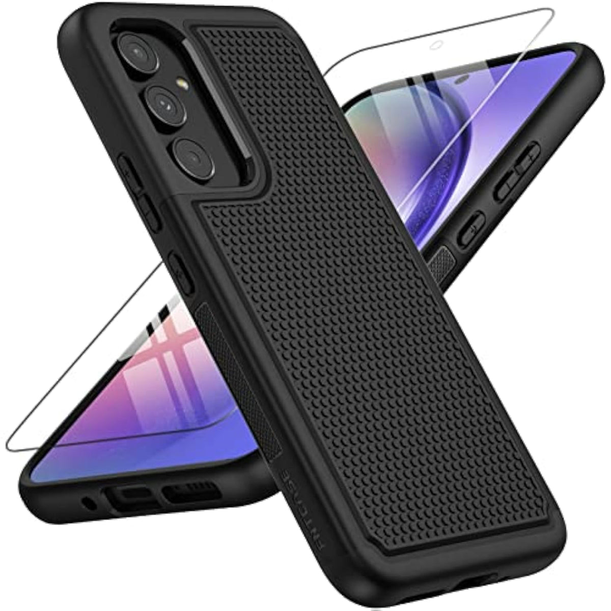 Samsung Galaxy A54 5G Dual Layer Shockproof Rugged Case Matte Black