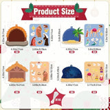 Christmas Nativity Ornament Crafts For Kids - 16 Pack Make Your Own Nativity Scene Ornament Kit With Nativity Diy Craft Stickers Cutouts For Kids Xmas Tree Holiday Classroom Art Activity Party Favors