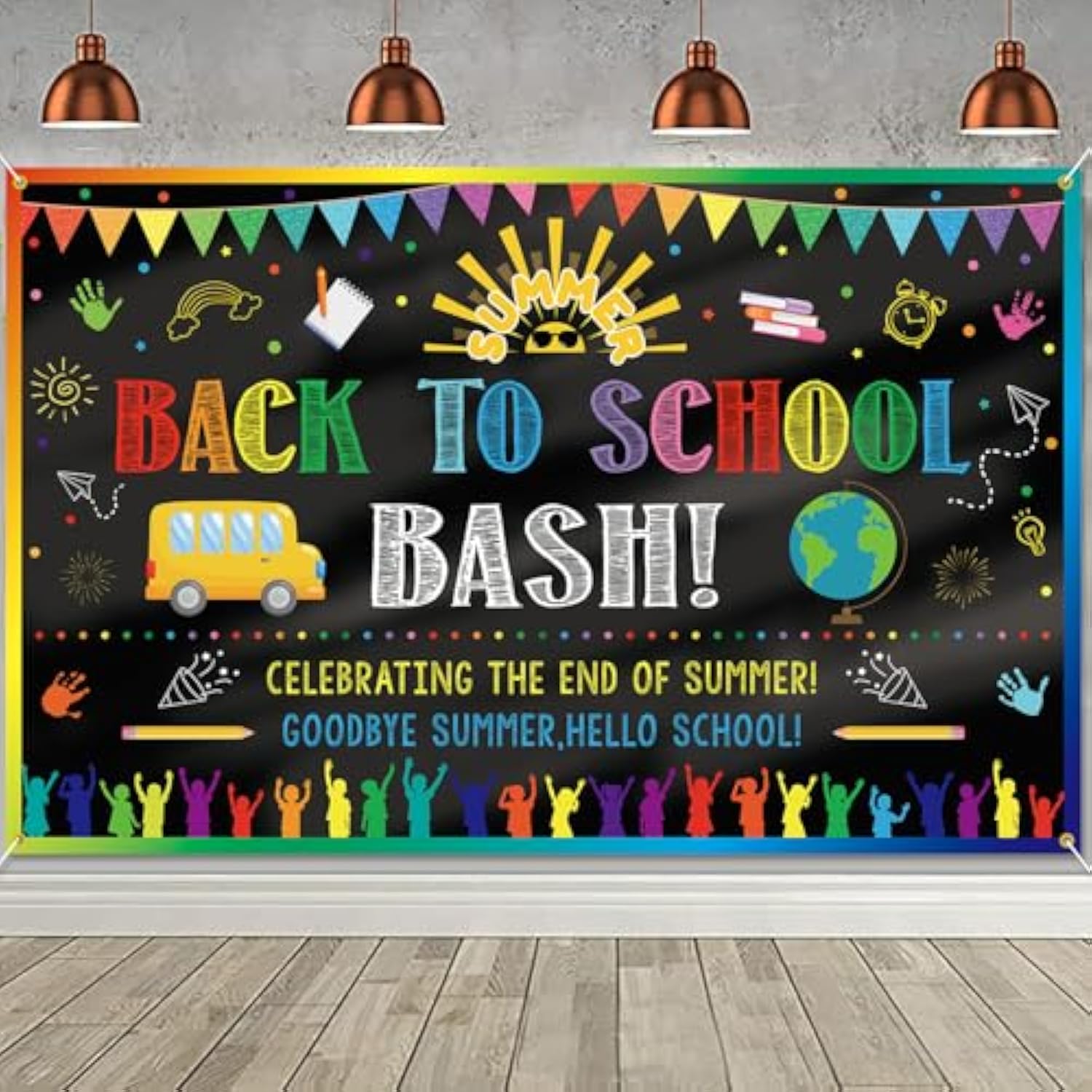 Back to School Bash Backdrop Classroom & First Day Photo Booth Decor
