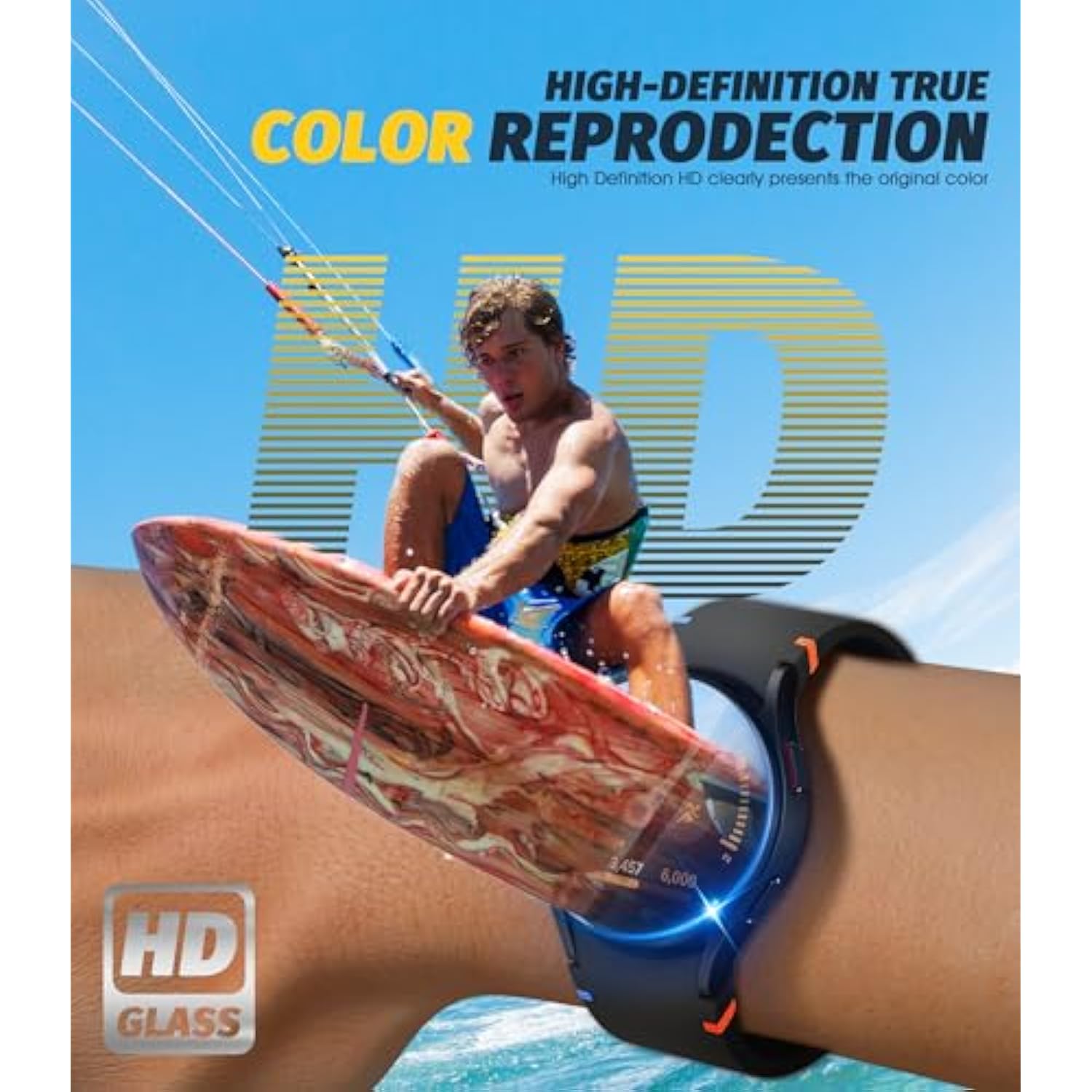 (3 Pack) Tempered Glass Watch Screen Protector For Samsung Galaxy Watch Fe, 2.5D Arc Edges 9 Hardness High Definition Anti-Scratch Bubble Free