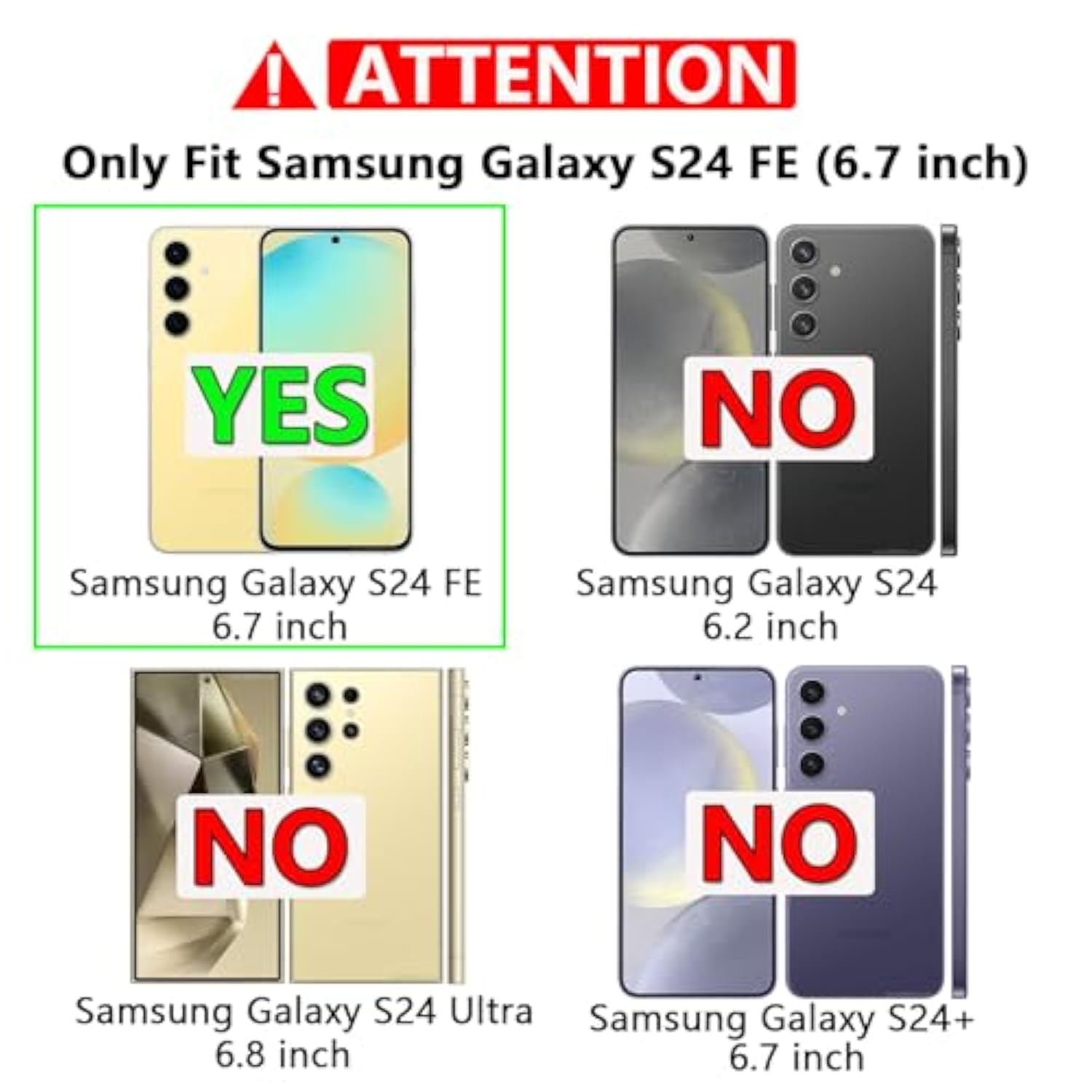 For Samsung Galaxy S24 Fe Case,With Hd Screen Protector [Military Grade Drop Tested] Heavy-Duty Tough Rugged Shockproof Protective Case For Samsung S24 Fe, Black