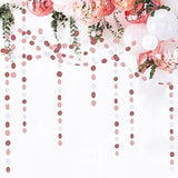 Rose-Gold Pink-White Party Decorations Paper-Garland - 52Ft Valentines Birthday Baby Bridal Shower Streamers Banner,Mothers Day Bachelorette Engagement Wedding Supplies Bunting