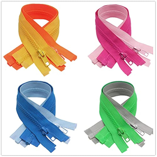 8Pcs 14 Inch Separating Jacket Zippers For Sewing Coat Clothes Jacket