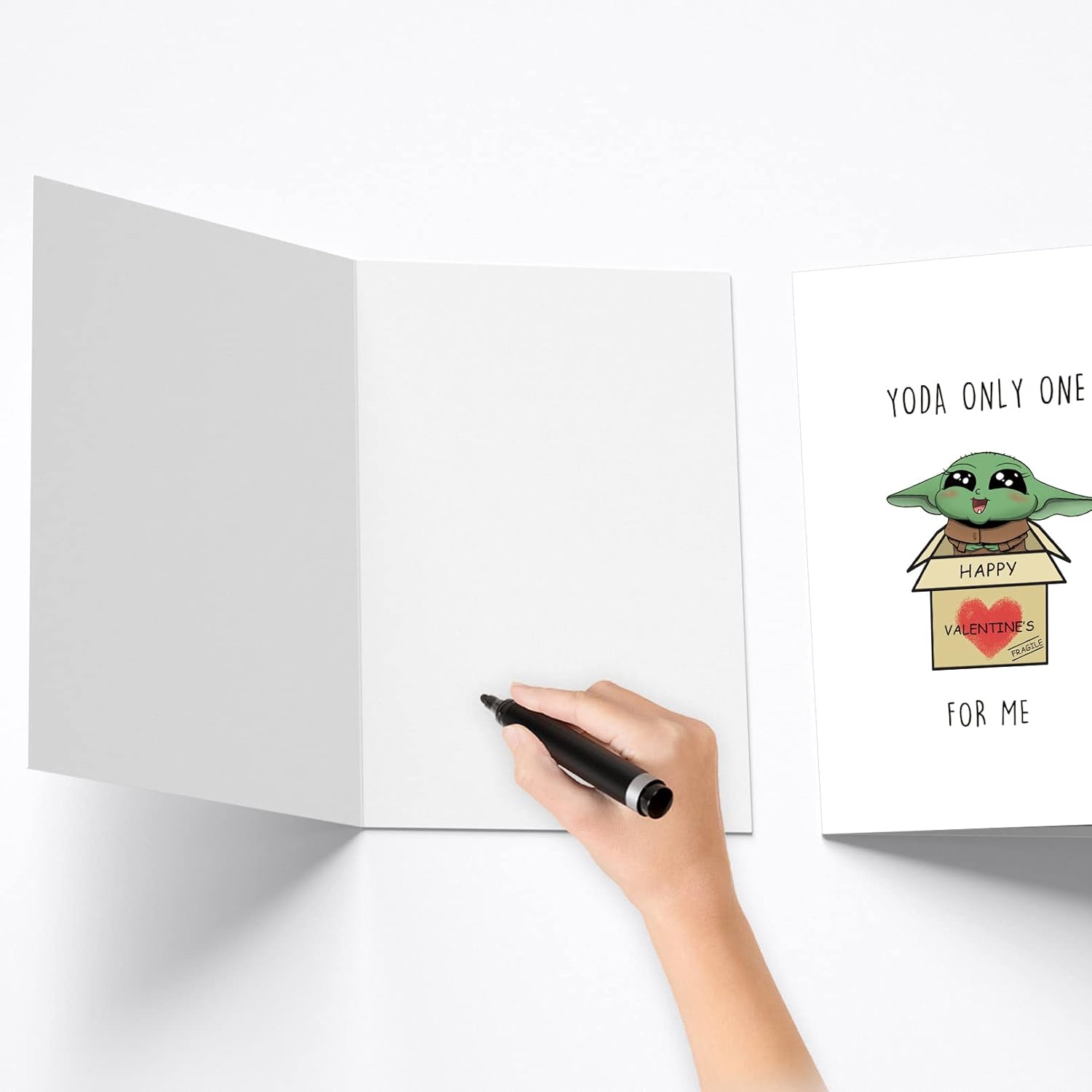 Cute Baby Yoda Valentines Day Card, Yoda Happy Valentine’S Card, The Mandalorian Baby Yoda Card, Yoda Only One For Me
