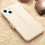 Luxury Crystal Diamond Rhinestone Wallet Case for Women iPhone 13, Cute Shiny Bling Glitter Bowknot Flip Stand Protective Full Body Cover with Card Slot