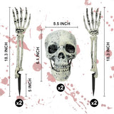 2-3 Pack Realistic Halloween Skeleton Stakes Decorations Outdoor for Yard