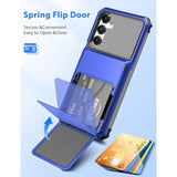 Samsung Galaxy A16 Case Wallet with 5 Credit Card Slots, Blue