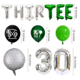 30Th Birthday Decorations For Him, Golf 30Th Birthday Party Decoration Themed For Men Thirty Birthday Decor Banner Set Durable 30 Number Balloons