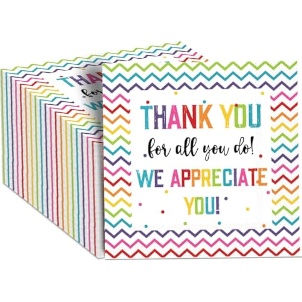 100Pcs Thank You Napkins We Appreciate You Paper Napkins Thankful Disposable Napkin Appreciation Party Decors Grateful To Employee Teacher Doctor Staff Thanksgiving Graduation Party Supply