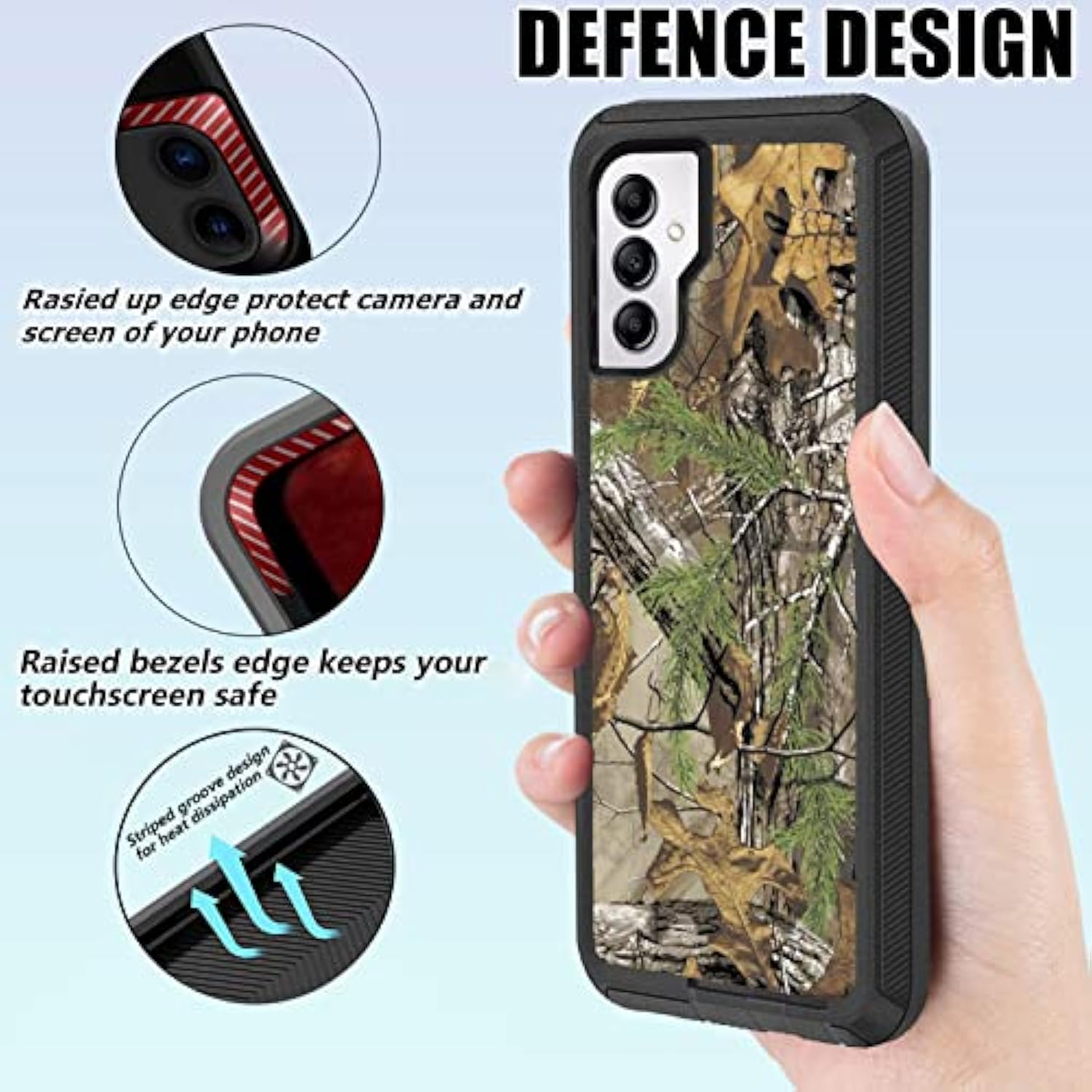 Compatible For Samsung Galaxy A54 Case For Men Boy Camo Case With Screen Protector [Military Grade Protection] Heavy Duty Shockproof Case For Samsung Galaxy A54 5G, Camouflage
