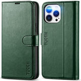 Midnight Green TUCCH Wallet Case for iPhone 13 Pro Max with 4 Card Holders
