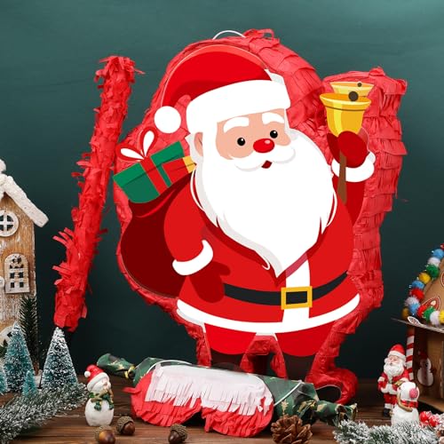16" Christmas Santa Claus Piñata Party Bundle with Bat