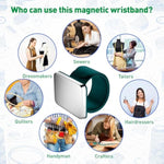 Magnetic Pin Cushion Wristband Teal 9" – Strong Pin Holder For Sewing & Quilting | Gift For Sewers Gift For Quilters | Top Sewing Notion & Quilting Accessory | Wrist Pin Cushion
