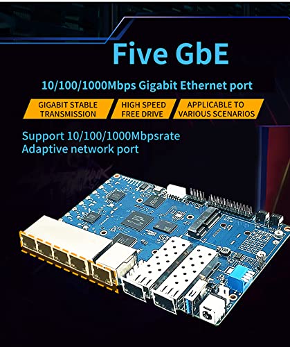 Bpi-R3 Wifi 6 Router Development Board With Mediatek Mt7986 Chip 2Gb Ddr Ram, 8Gb Emmc Flash, Dual Gbe Lan For Iot Router Projects, M.2 Key-E Pcie Interface (Banana Pi R3 Router Board Kits)