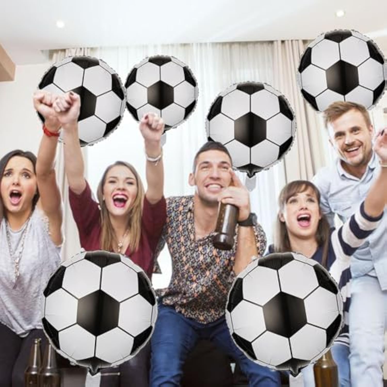 12 Pcs 18 Inch Soccer Balloons Soccer Theme Party Decorations Sports Mylar Balloon For Sports Graduation Birthday Party Decorations