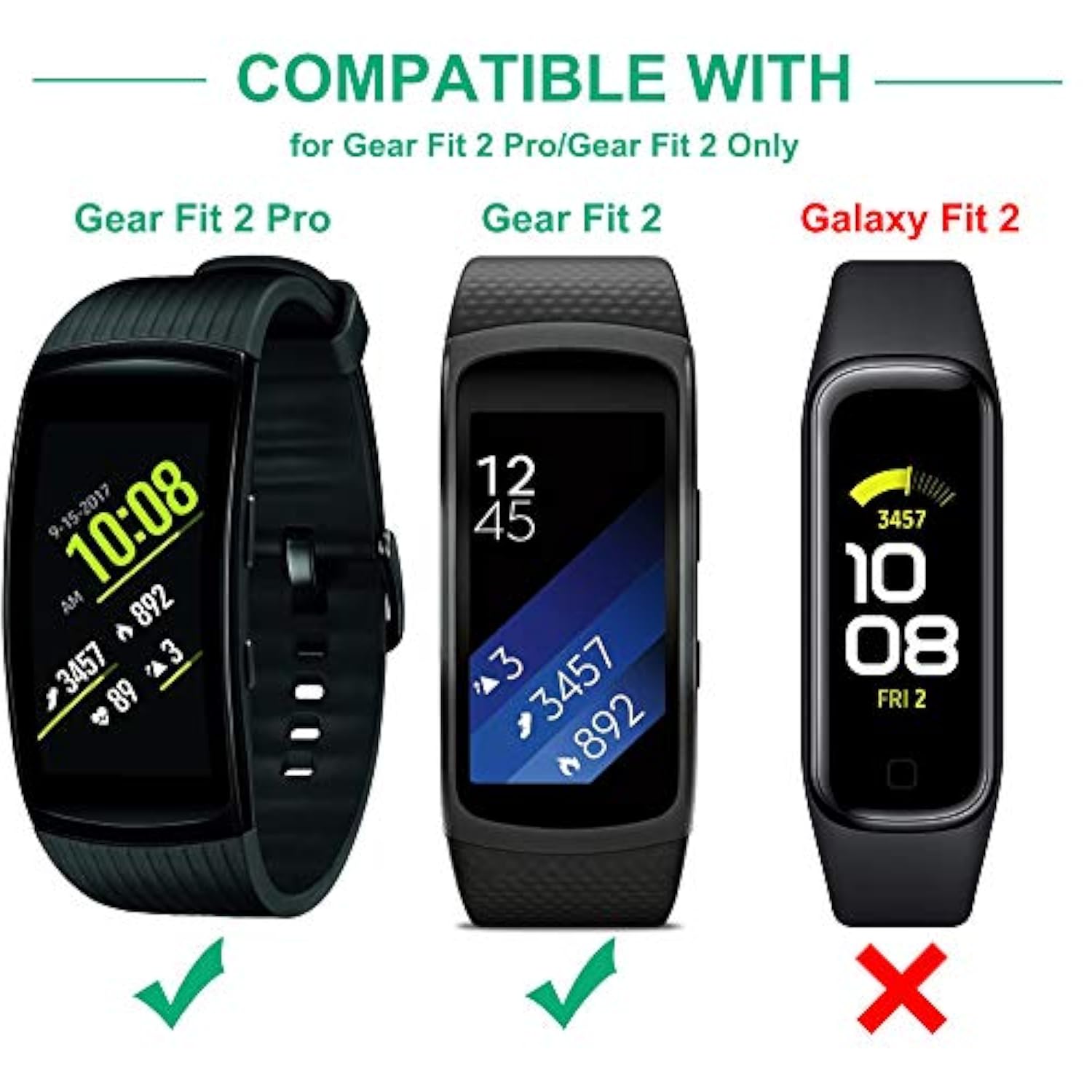 Charger For Samsung Gear Fit 2 (Sm-R360) / Gear Fit 2 Pro (Sm-R365) - Replacement Charging Dock (Not Fits Galaxy Fit 2 Sm-R220)