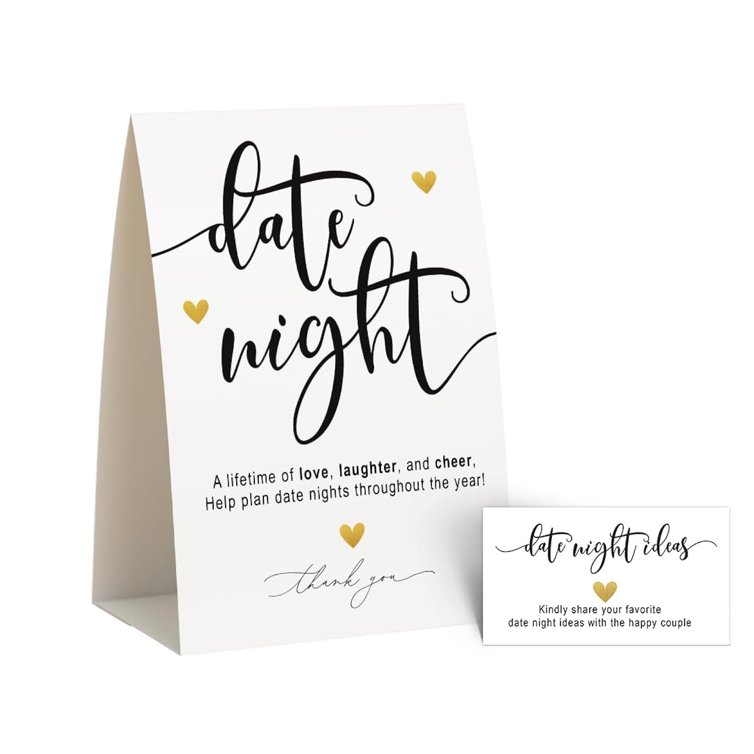 Bridal Shower Games, Date Night Game Sign And Cards, Wedding Party Activities
