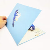 Blue Jay Bird Pop Up Birthday Card - Happy Birthday Pop Up Card For Son, Daughter, Wife, Friends, Nature, Wild Animal, Bird Lovers (Blue Jay Bird Pop Up Card)