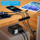 Usb Charger Hub 100W 8-Port Desktop Multiple Usb Charging Station With Pd Port, Quick Charge 3.0 Usb Port, Wireless Charger, Lcd Display Fast Usb C Charger For Iphone 12, Tablet And More
