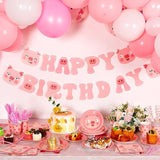Pig Birthday Decorations 275 Pcs Pig Party Supplies Set Include Pig Tableware Pig Farm Animal Birthday Banner Piggy Latex Balloons For Summer Pig Themed Cute Birthday Party Favor 24 Guests