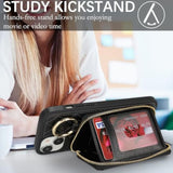 iPhone 14 Plus Case with Wallet and Card Holder, Black