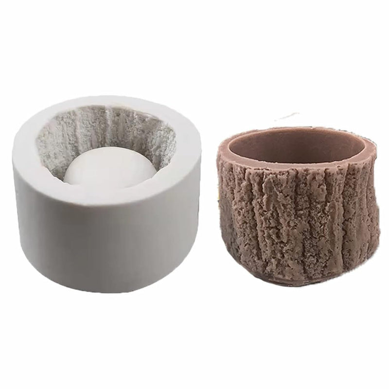 Tree Stump Flower Pot Silicone Molds For Diy Epoxy Craft Resin Concrete Succul