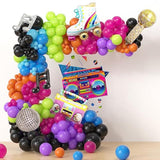 80'S And 90'S Party Decorations - 196 Pcs 80S 90S Theme Birthday Party Balloon Garland Arch Decorations, Disco Radio Roller Skate Foil Balloon Arch For 80S 90S Hip Hop Party Supplies