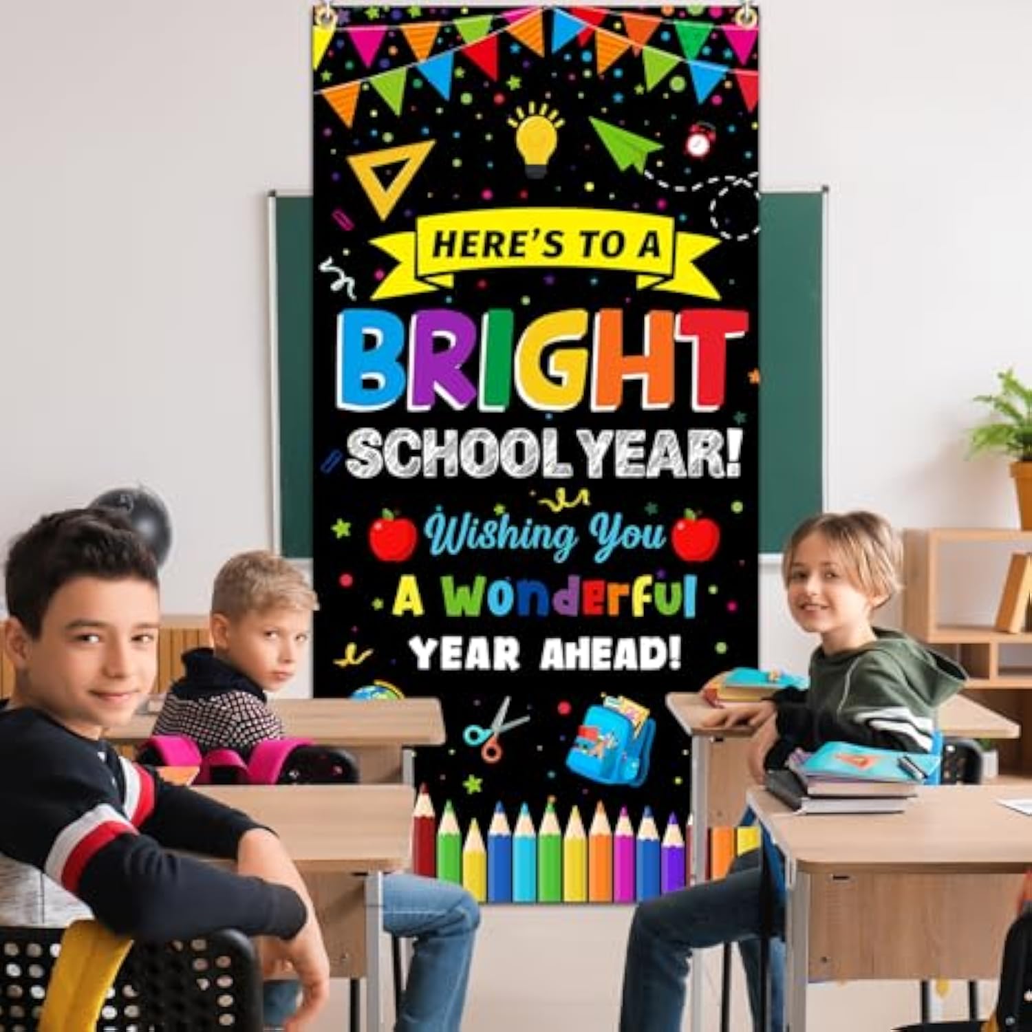 Welcome Back To School Door Cover, Welcome Classroom Door Banner When You Enter This Classroom First Day Of School Door Cover, Back To School Party Supplies Banner For Door Wall Blackboard