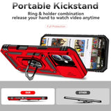 Phone Case For Iphone 16 Plus Case With Hd Screen Protector & Slide Camera Cover & Rotated Ring Kickstand, [-Grade] Phone Case For Iphone 16 Plus (6.7‘’) (Red)