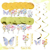Wildflower Theme Banner,Baby In Bloom Floral Banners With Spiral,Flower Birthday Party Decorations For Girls Women.