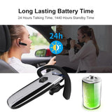 Bluetooth Headset V5.3 Single-Ear Earpiece With Wireless Microphone 48H Battery, Bluetooth Earpiece - Handsfree For Driving/Truck Drivers, Compatible With Iphone, Android, Samsung