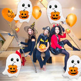 5Pc Halloween Ghost Foil Balloons – Spooky Party Decoration Set