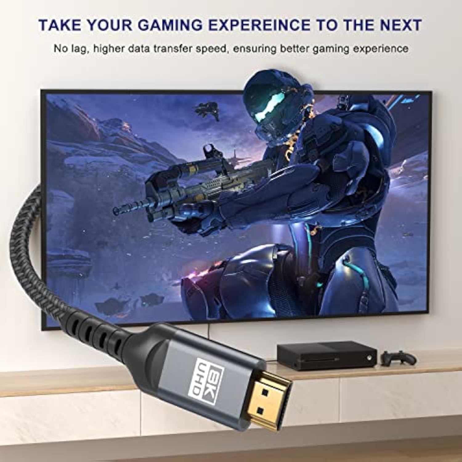 8K Hdmi Cable, Ultra 48Gbps High Speed 12 Ft Hdmi Cable, 12 Foot Hdmi Cable -4