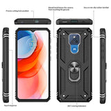 For Moto G Play 2021 Case, Moto G Play Case With [2 Pack] Tempered Glass Screen Protector, [Military-Grade] Protective Phone Cover With Kickstand For Motorola G Play, Black