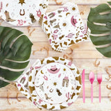 Cowgirl Party Supplies Set: Western Theme Tableware for 24
