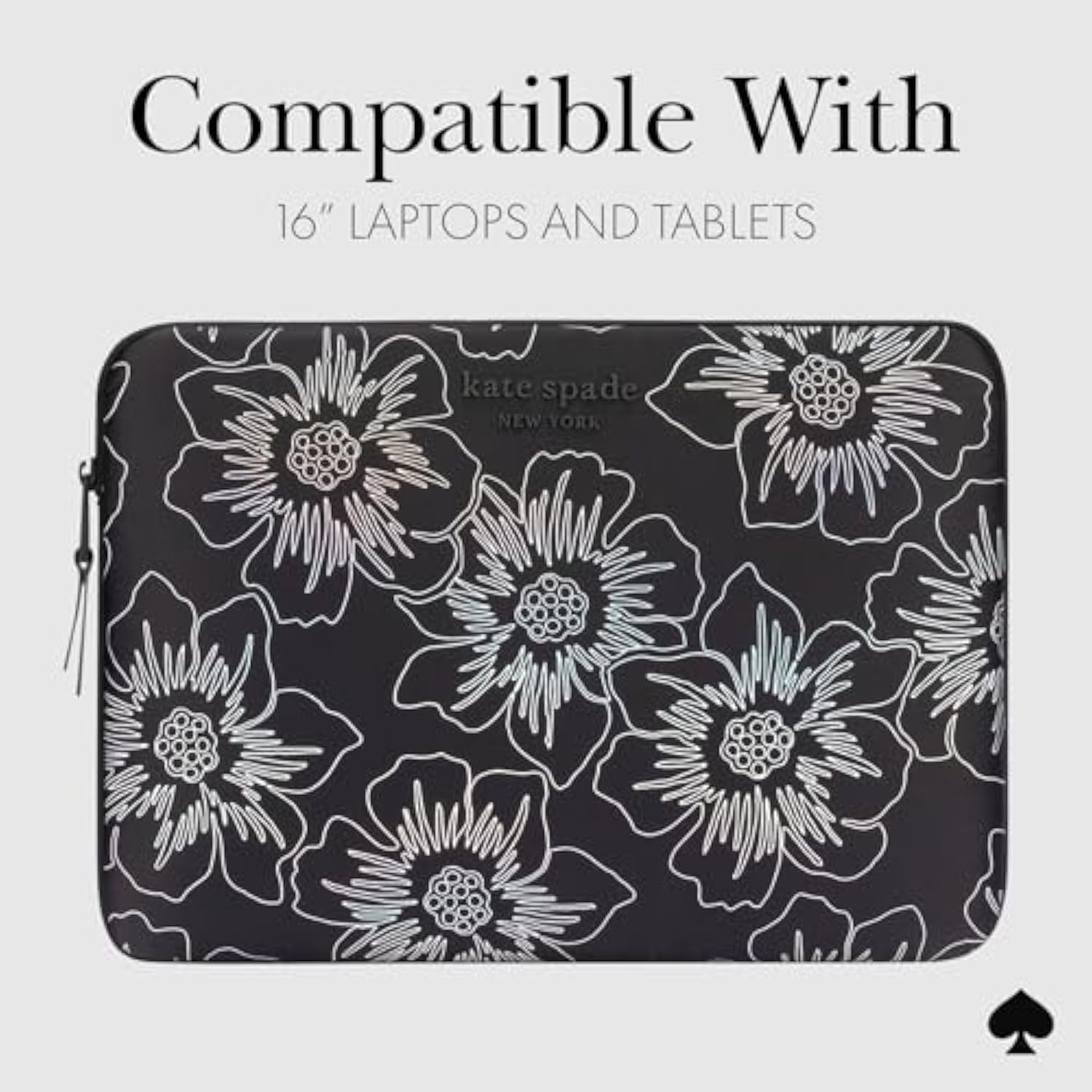 Puffer Laptop Sleeve 16 Inch - Hollyhock Iridescent Black - For 15 To 16 Inch Macbook Pro M3 Max/M3/M2/M2/M1 Max/M1 Pro