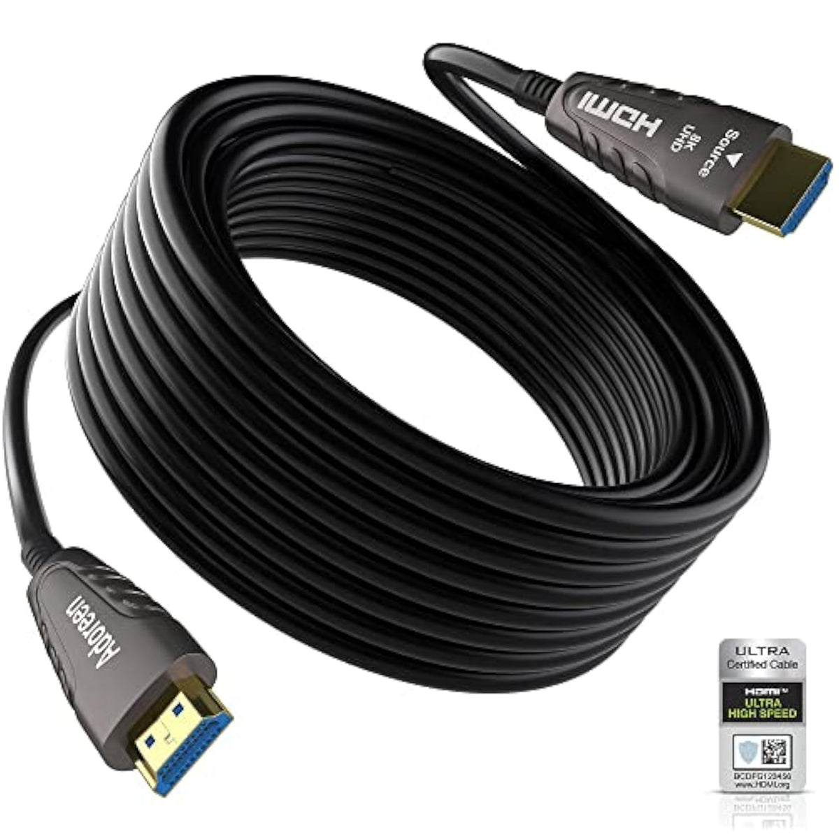 8K Fiber Optic Hdmi 2.1 Cable 35 Feet-10 Meter(Certified) Active Optical Hdmi