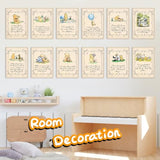 12Pcs Winnie Centerpieces For Baby Shower Decorations Classic Quotes Table Sign Decor 5 * 7Inche