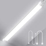 5FT LED Garage Shop Light Fixture 45W 5000K Waterproof Plug In Tube Light for Kitchen Bathroom Workbench