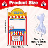 Carnival Circus Party Decorations Carnival Ticket Booth Circus Theme Photo Booth Props Backdrop Fabric Photo Birthday Banner Door Hanging For Kids Christmas Decorations Carnival Game Supply 31X62Inch