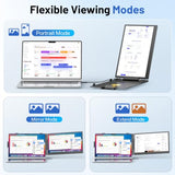 Laptop Screen Extender, 14 Fhd 1080P Portable Monitor For Laptop With 100% Srgb, Dual Screen Extender For Laptop 1317.3, Plug & Play External Monitor, Business Travel & Home Office