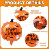9-Pc Halloween Balloon Set – Ghost, Spider, Pumpkin & Bat Party Decor