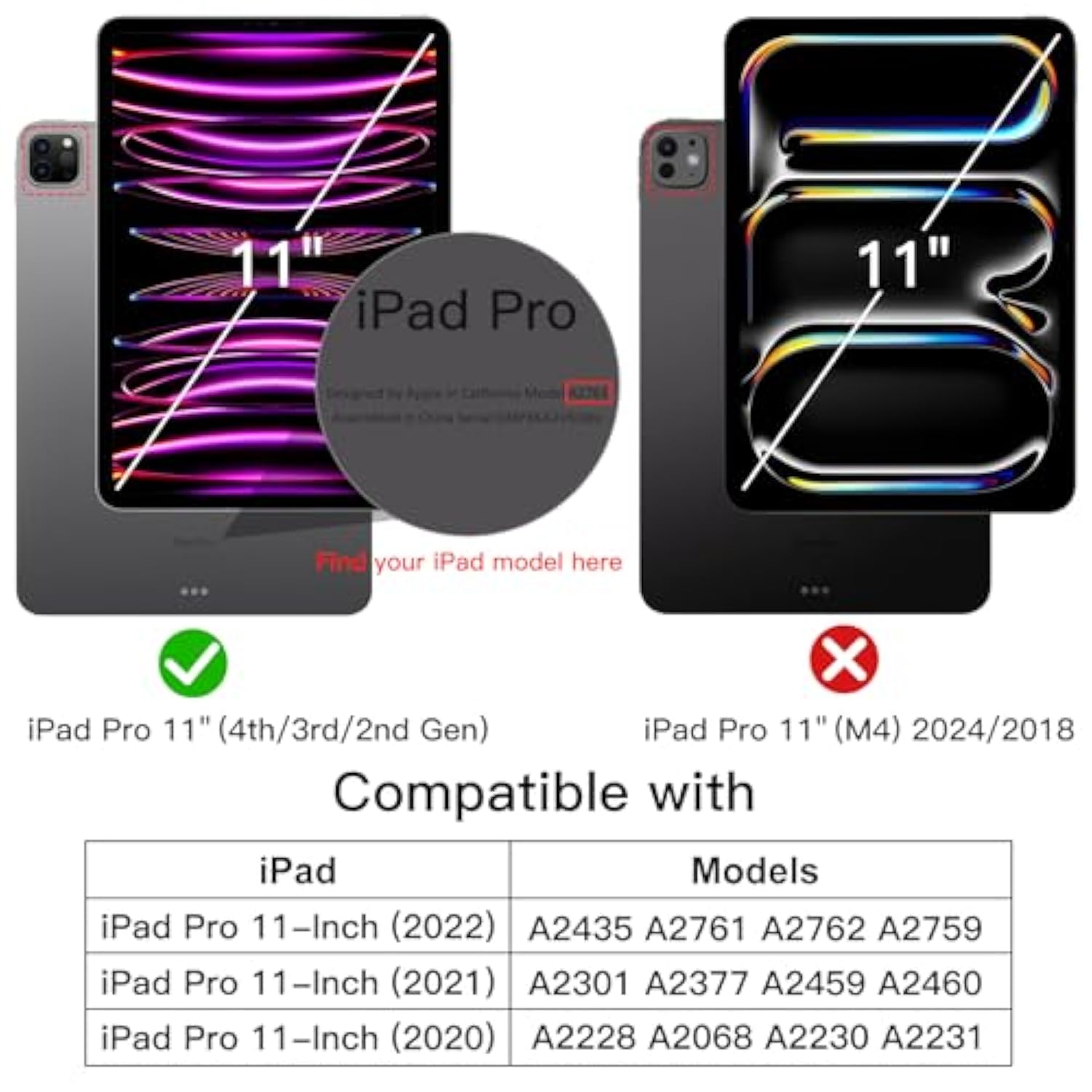 JETech Case for iPad Pro 11-Inch 2022/2021/2020 Model (4th/3rd/2nd Generation)