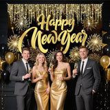 Happy New Year 2026 Banner 71x44in Firework Party Backdrop