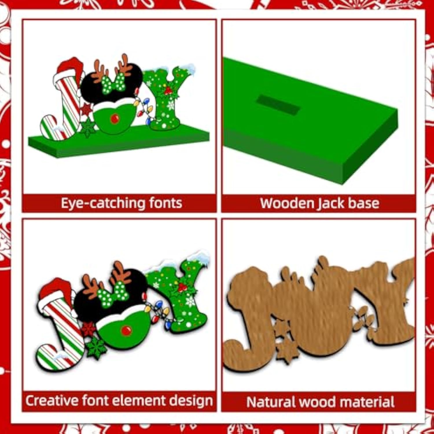 Christmas Decorations Table Centerpiece 4Pcs Gingerbread Christmas Party Decorations Wooden Signs Merry Christmas Table Topper Signs Photo Prop For Xmas Holidays Tiered Tray Decor