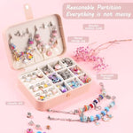 Charm Bracelet Making Kit -120Pcs Diy Jewelry Making Kit, Mermaid Gifts For Girls Toys Crafts For Teen Girls Ages 5 6 7 8-12, With Portable Bracelet Organizer Box