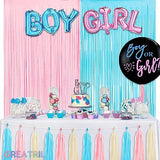 Pink and Blue Party Photo Backdrop - 3.2ft X 8.2ft - 2 Packs