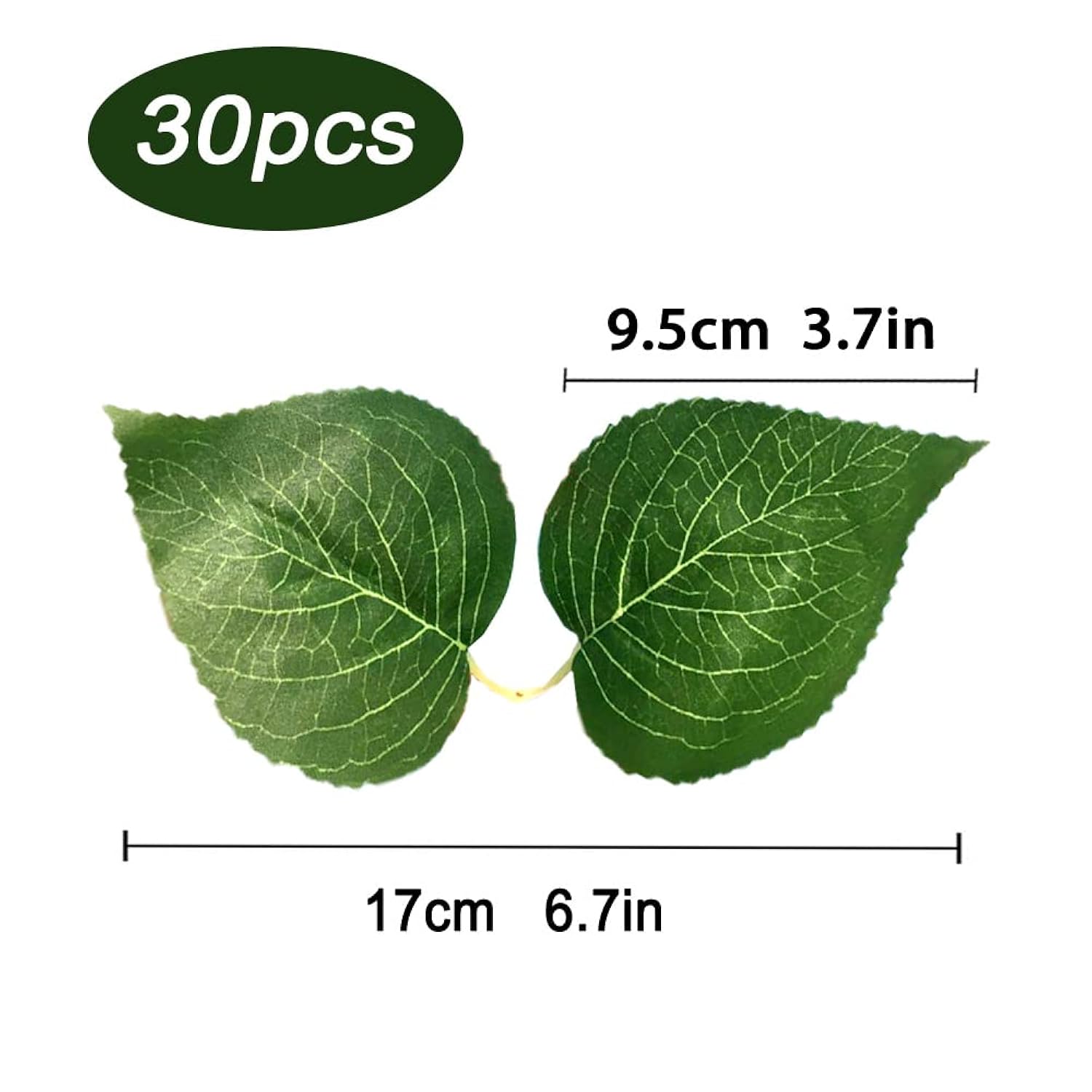 30Pcs Hydrangea Leaves Artificial - Fake Leaves For Diy Hydrangea-Fake Hydrangea Leaves For Bridal Bouquet, Garland Decoration, Proposal Bouquet, Flower Arrangement Accessories,Home Decorations.