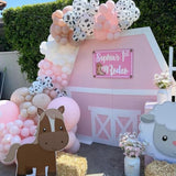 Pink Cow Balloon Garland Kit Cowgirl Baby Shower, Farm & Western Party Decorations